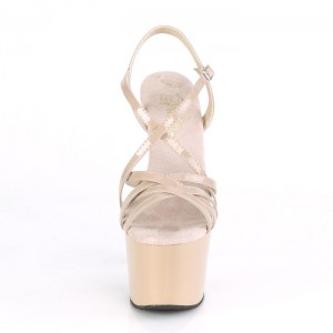 Beige Pleaser Adore-713 Women's Sandals | YM2357108