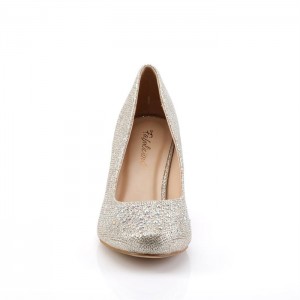 Beige Pleaser Doris-06 Women's Pumps | GZ8524971