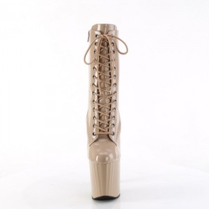 Beige Pleaser Enchant-1040 Women's Boots | EA5984670