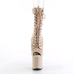 Beige Pleaser Enchant-1041 Women's Boots | ON2486917