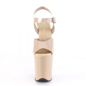 Beige Pleaser Flamingo-808N Women's Sandals | WQ0431956