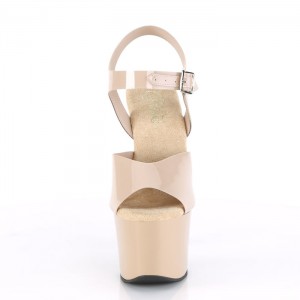 Beige Pleaser Sky-308N Women's Sandals | KT9674032