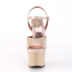 Beige / Rose / Gold Pleaser Sky-309TT Women's Sandals | QK3087694