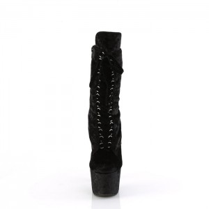 Black Pleaser Adore-1045VEL Women's Boots | XV7043519