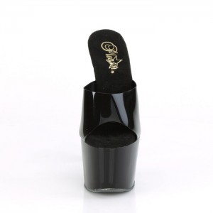 Black Pleaser Adore-701N Women's Slides | OQ7462109