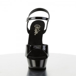 Black Pleaser Allure-609 Women's Sandals | WB4620397