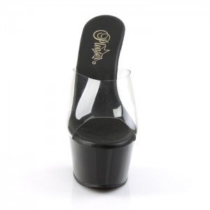 Black Pleaser Aspire-601 Women's Slides | MU3914756