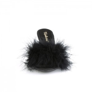 Black Pleaser Belle-301F Women's Slides | RP4175392