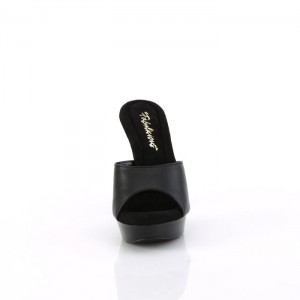 Black Pleaser Cocktail-501L Women's Slides | HI3457891