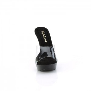 Black Pleaser Cocktail-501 Women's Slides | TO0516873