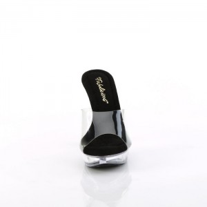 Black Pleaser Cocktail-501 Women's Slides | DB5743890