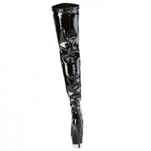 Black Pleaser Delight-3000BONE Women's Boots | EK2451769