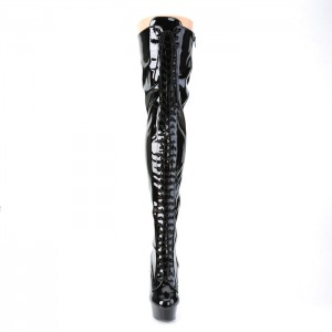 Black Pleaser Delight-3023 Women's Boots | DV2713089