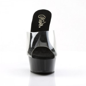 Black Pleaser Delight-601 Women's Slides | YZ7014368