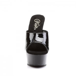 Black Pleaser Delight-601 Women's Slides | BC1069572