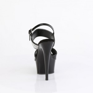 Black Pleaser Delight-639 Women's Sandals | VR7182304