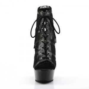 Black Pleaser Delight-696LC Women's Boots | LW0625918