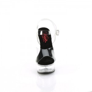 Black Pleaser Excite-608 Women's Sandals | BO2307194