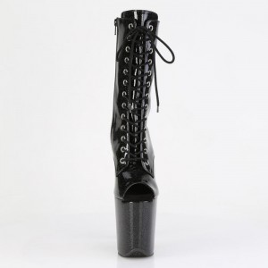 Black Pleaser Flamingo-1041GP Women's Boots | AS2065497