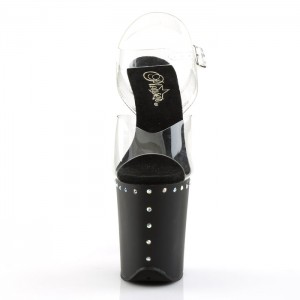 Black Pleaser Flamingo-808ABLS Women's Sandals | JI5893246