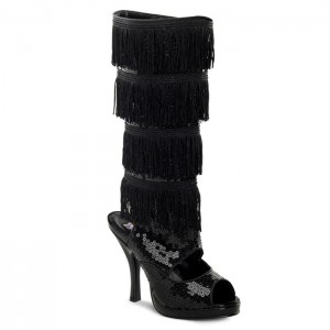 Black Pleaser Flapper-168 Women's Boots | NK6312895