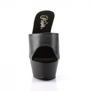 Black Pleaser Kiss-201 Women's Slides | XV1638429