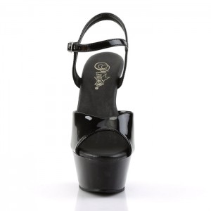 Black Pleaser Kiss-209VL Women's Sandals | IV4910728