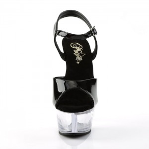 Black Pleaser Kiss-209 Women's Sandals | OB0364978