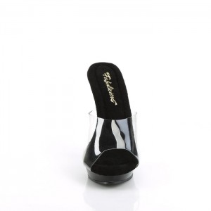 Black Pleaser Lip-101 Women's Slides | EX9125076