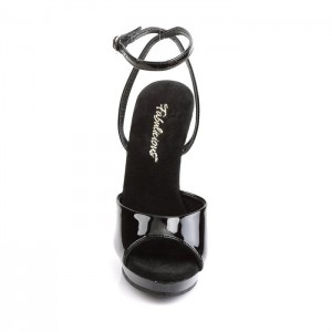 Black Pleaser Lip-125 Women's Sandals | EL9317420