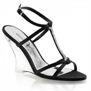 Black Pleaser Lovely-428 Women's Sandals | VT4853917