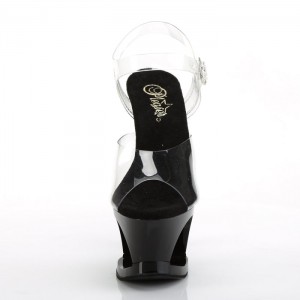 Black Pleaser Moon-708HRS Women's Sandals | DR0819534