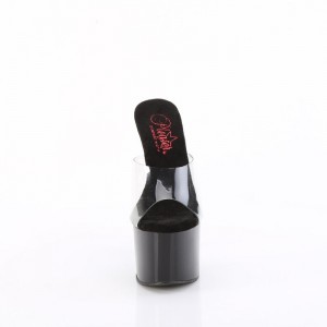 Black Pleaser Passion-701 Women's Slides | JU7839504