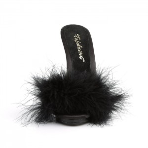 Black Pleaser Poise-501F Women's Slides | PD9370584