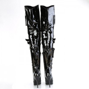 Black Pleaser Seduce-3019 Women's Boots | NX2591347