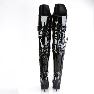 Black Pleaser Seduce-3080 Women's Boots | PD0312489