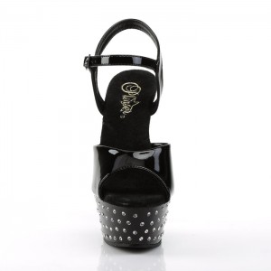 Black Pleaser Stardust-609 Women's Sandals | FM5640739