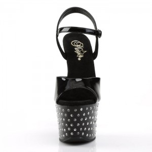 Black Pleaser Stardust-709 Women's Sandals | MP8194736