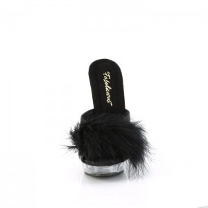 Black Pleaser Sultry-601F Women's Slides | OV3591846