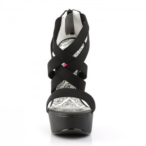 Black Pleaser Teeze-47W Women's Sandals | NE8069573