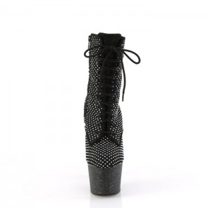 Black / Black Pleaser Adore-1020RM Women's Boots | UQ0485369