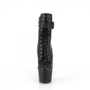 Black / Black Pleaser Adore-1020STR Women's Boots | OG2480596