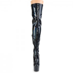 Black / Black Pleaser Adore-3000HWR Women's Boots | VX1438726