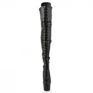 Black / Black Pleaser Adore-3028 Women's Boots | LH3198052