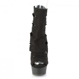 Black / Black Pleaser Delight-1014 Women's Boots | LI6908137