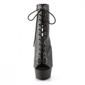 Black / Black Pleaser Delight-1016 Women's Boots | KC5098743