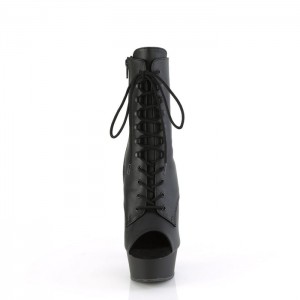 Black / Black Pleaser Delight-1021 Women's Boots | GK5843960