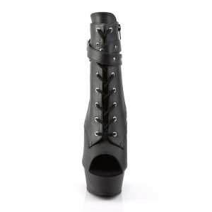 Black / Black Pleaser Delight-1033 Women's Boots | UJ9140523