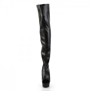 Black / Black Pleaser Delight-3017 Women's Boots | ER9146725