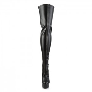 Black / Black Pleaser Delight-3063 Women's Boots | CR3428095